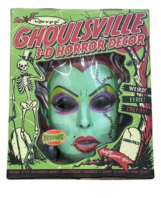 GHOULSVILLE Retro-a-go-go 3-D Horror Decor Died Bride  19'' Mask