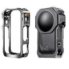 For Insta360 X6 with Silicone Lens Cover UltraLight 47g Aluminum Alloy Cage