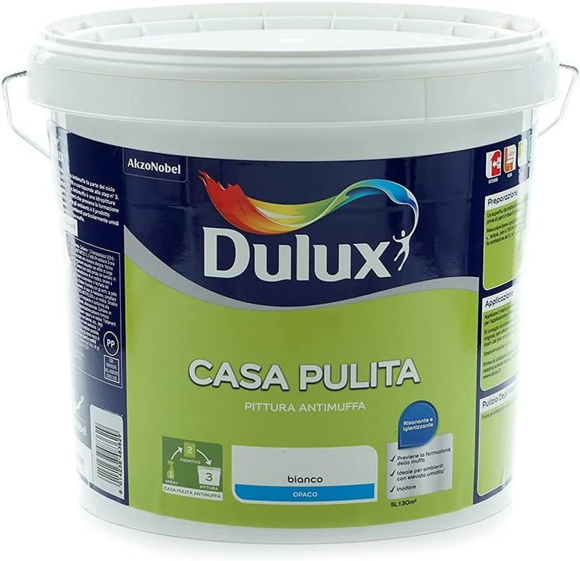 Pittura per Interni Antimuffa Dulux 1L Bianco - Protezione Totale