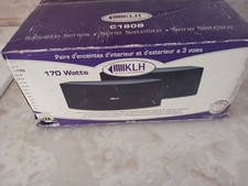 KLH C-180B speakers pair Dual-woofer Black Indoor/Outdoor New Opened Box