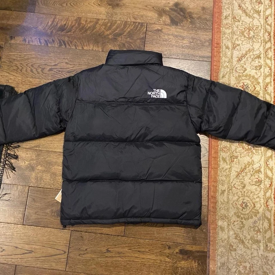 Original mens The North Face Retro Nuptse Jacket - Black, Size M, photo 2 of 3