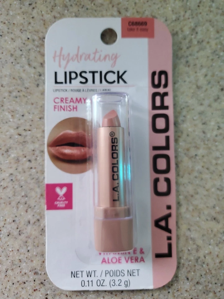 L.A.Colors Hydrating/Vit E/ Aloe Vera Creamy Finish Lipstick:C68669 Take It Easy - Image 3 of 4