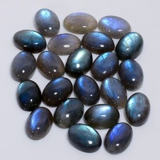 100 Natural Labradorite Oval Cabochon Gemstone Lot 20 Ct 14X10X4 mm AL-16