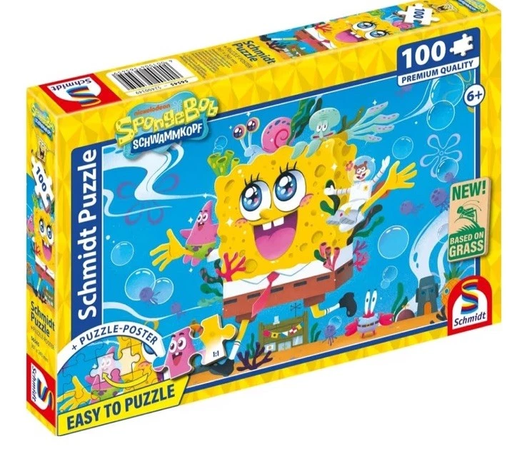 100 Teile Schmidt Spiele Kinder Puzzle SpongeBob Abenteuer in Bikinibottom 56545 - Bild 2 von 3
