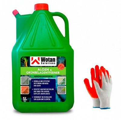 Algen- & Grünbelagentferner 5L   Anwendungsfertig Arbeitshandschuhe Gratis dazu!