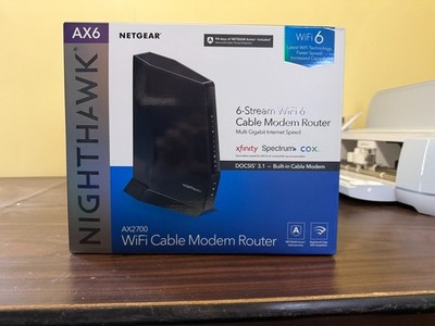 NETGEAR - Nighthawk AX2700 Router with 32 x 8 DOCSIS 3.1 Cable Modem - Black