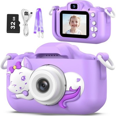 Goopow Kids Selfie Camera Toys for Girls Age 3-9, Digital Video H21-Purple 