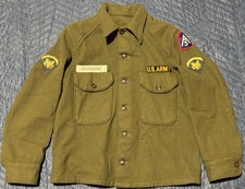 US Army Wool Field Utility Shirt Mens Korean War Era Vintage 1950s Pre Vietnam