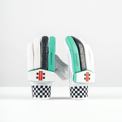 2026 grau Nicolls Cricket Gem 3.1 Power Schlaghandschuhe - weiß/aqua - kostenloser Versand