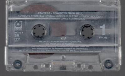 Pantera Cowboys From Hell Cassette Tape Only Tested L@@K Scans Best Deal L@@K !!