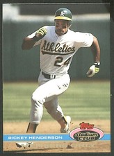 1991 Topps Stadium Club Members Only Season Stolen Base Leader AL Rickey
