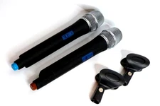 TWO VOCOPRO UHF-8800 Wireless Microphones S619.12MHz & R614.15MHz Voco Pro