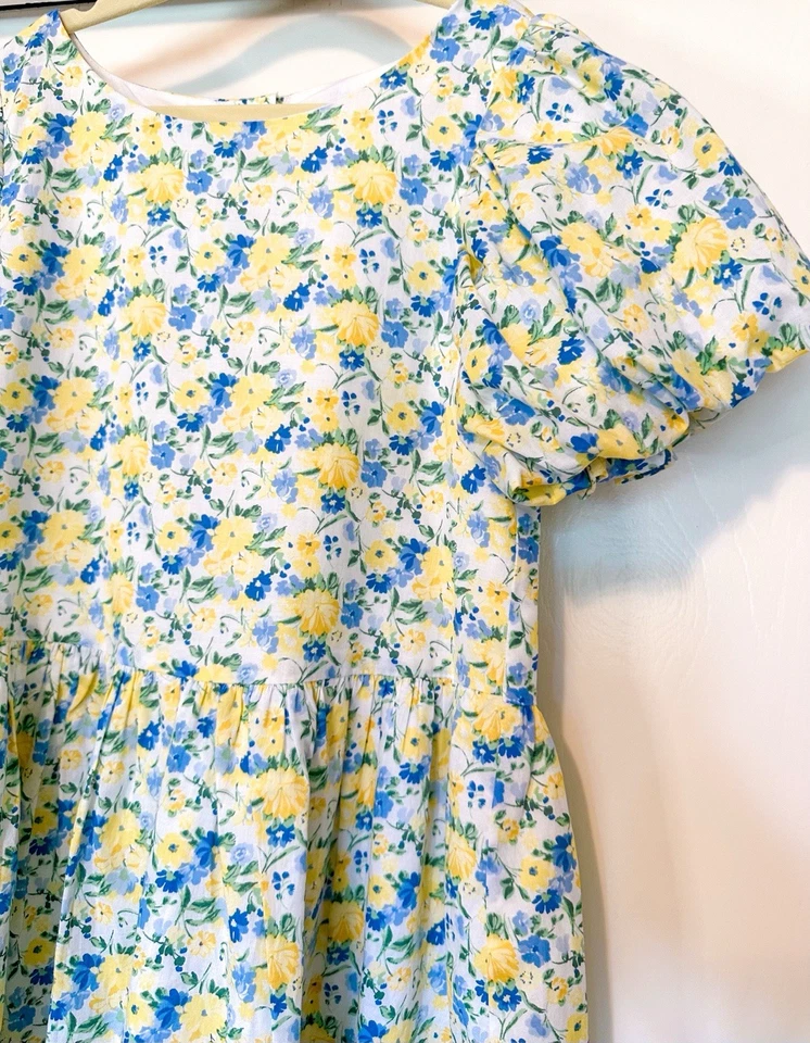 Vestido floral manga abullonada Janie And Jack The Fleur O’Clock para niñas talla 8 Foto 3 de 4