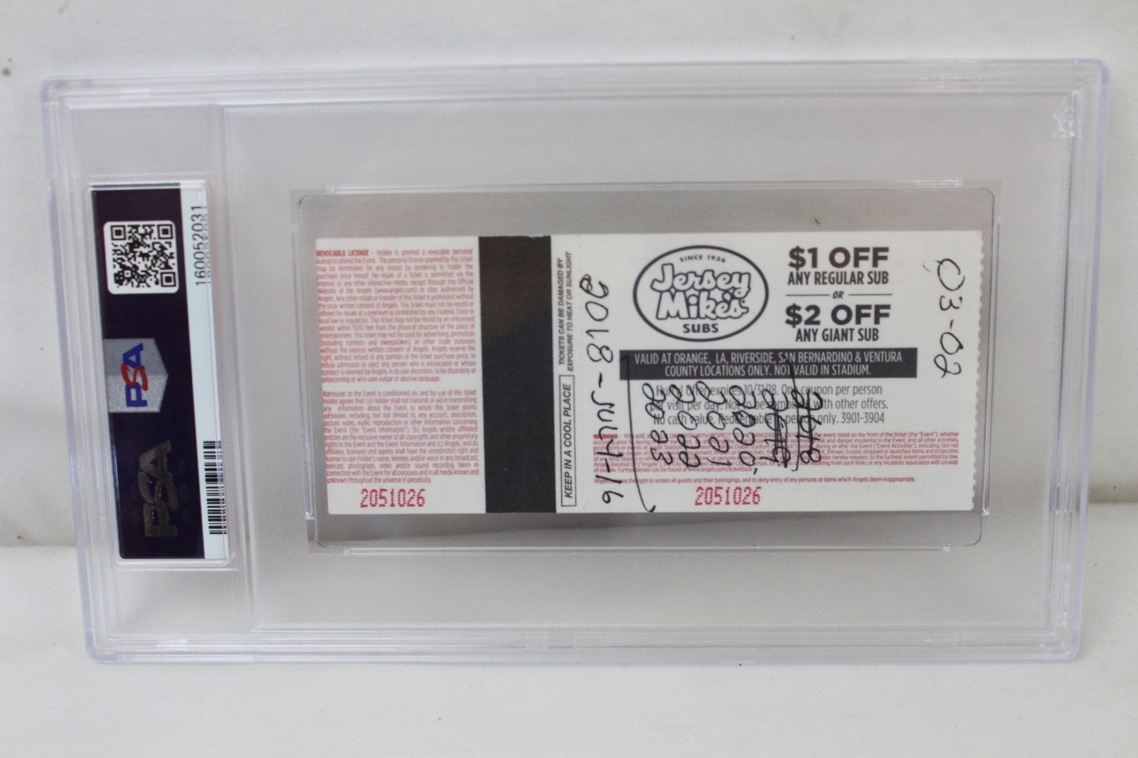 Albert Pujols Ties Ken Griffey Jr on HR List Ticket HR #630 7/12/18 Graded PSA 4 view 5