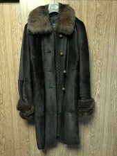 Max Mara SPORTMAX Fur Mouton long Coat Jacket...