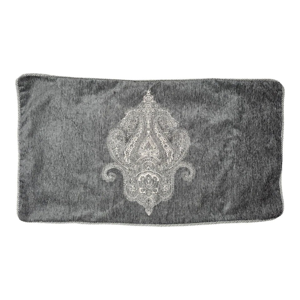 Waterford King Almohada Falsa Juego De 2 Satén Jacquard Damasco Lujo Elegante Cremallera Foto 2 de 4