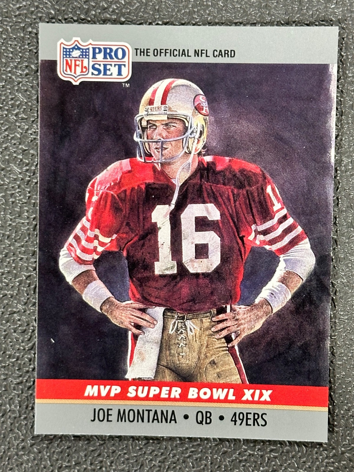 Joe Montana #19 Football Cards 1990 Pro Set Super Bowl MVP trading card — raw and PSA graded price guide