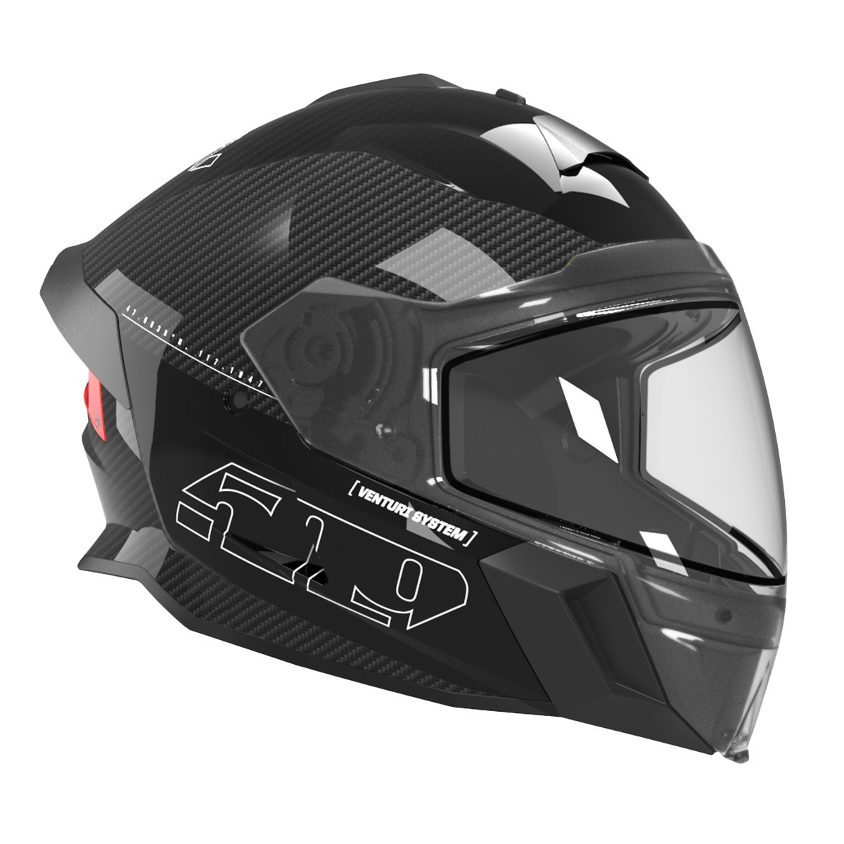 509 Delta V Carbon Ignite Snowmobiling Helmet w/ Heated Shield - Legacy