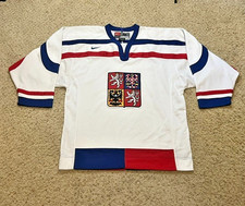Czech Republic Vintage Nike 2003-04 Away White Hockey Jersey Size Medium M VTG