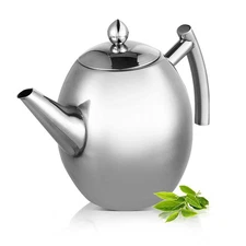 1L Stainless Steel Teapot with Filter for Stove Top Pour Over Tea Kettle