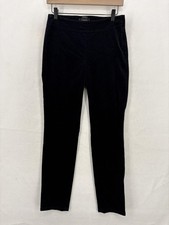 Talbots Pants Womens 2 Navy Blue Heritage Velvet Slim Ankle Leg Pull On Stretch