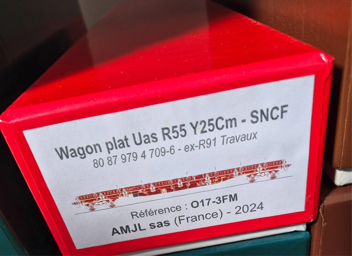 Wagon Plat En Laiton Pour Train Miniature - Échelle O - Occasion Bon état