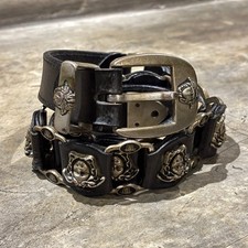 vintage Rare 2000s Gianni Versace Medusa Genuine Leather Belt