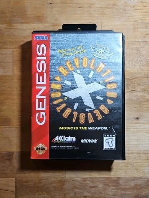 1994 Revolution X Sega Genesis CIB W/Sega Poster Authentic, Very Good Condition 