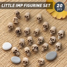 Halloween Mini Skull Skeleton Heads Decoration, Resin Miniature Skulls Figurines
