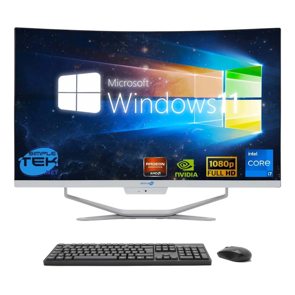 All In One 27" Fhd Curved I7 6Th Gen Ram 8 Gb Ssd 120 Gb Win 11 Desktop Computer - Image 2 of 4