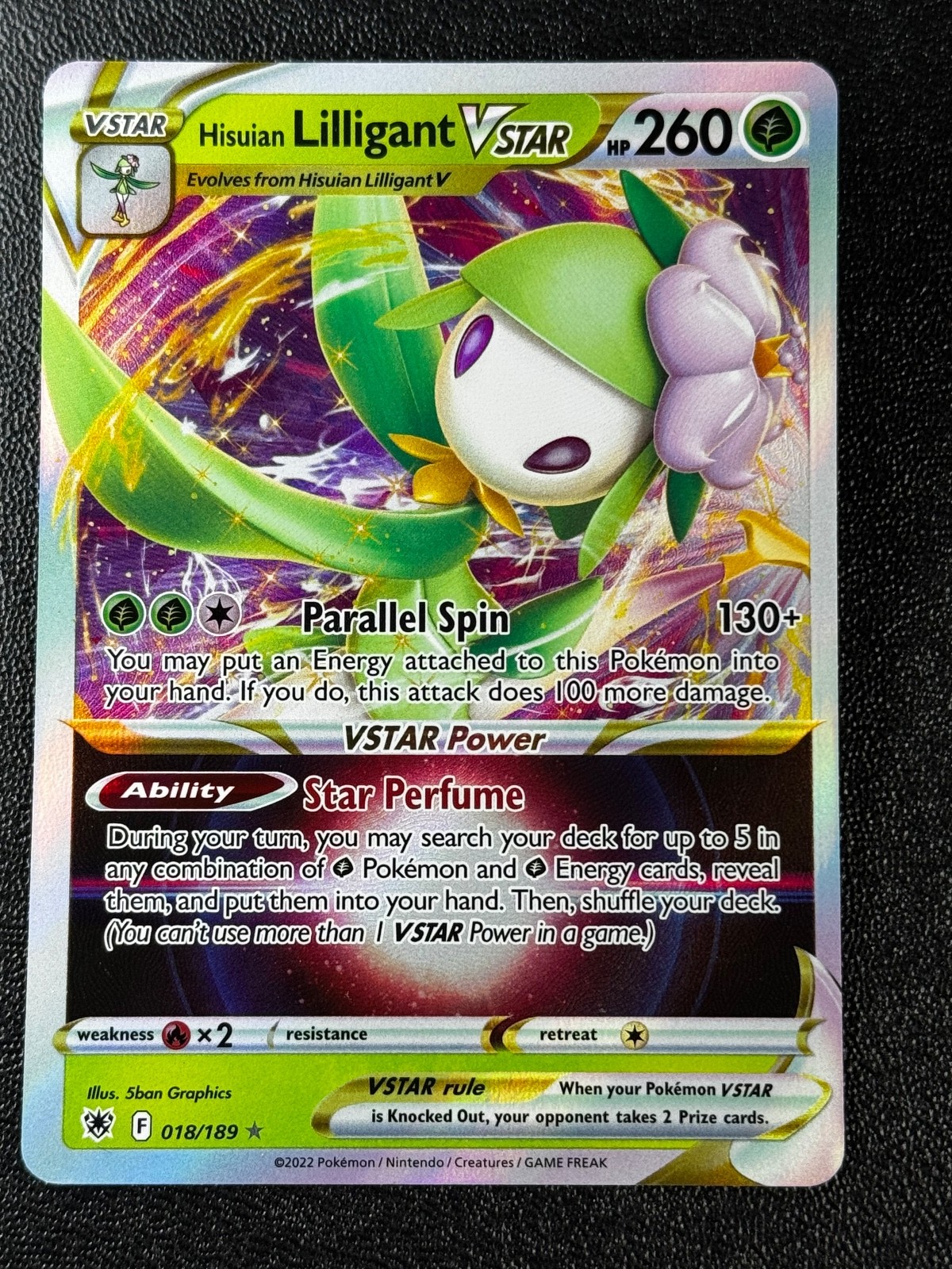 Pokémon TCG Hisuian Lilligant VSTAR 018/189 SWSH10: Astral Radiance NM