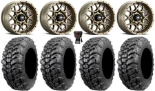 ITP Hurricane 14" Wheels Bronze 30" Sniper 920 Tires Kawasaki Brute Force IRS