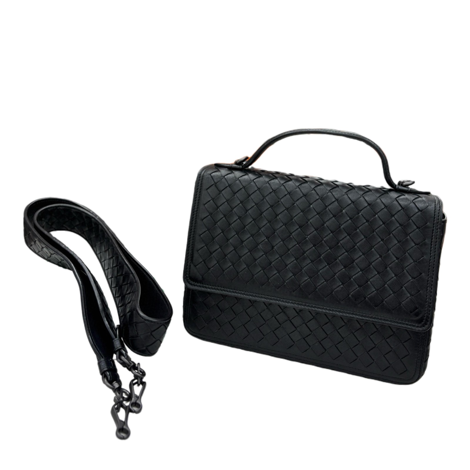 Bottega Veneta Classic Woven Solid Color Lambskin Shoulder - Excellent #1EQTDXA
