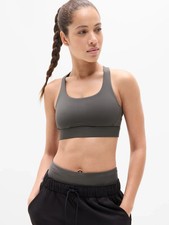 New Athleta S Interval Sports Bra Shadow Grey Small Cup A-C