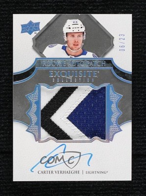 2019-20 Upper Deck The Cup 6/23 Carter Verhaeghe #EC-CV RPA Patch Auto RC 15qv
