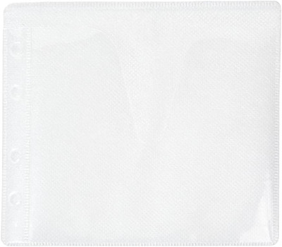 White CD, DVD and Blu-Ray Disc Double-Sided Plastic Sleeves with Non-Woven Fabri