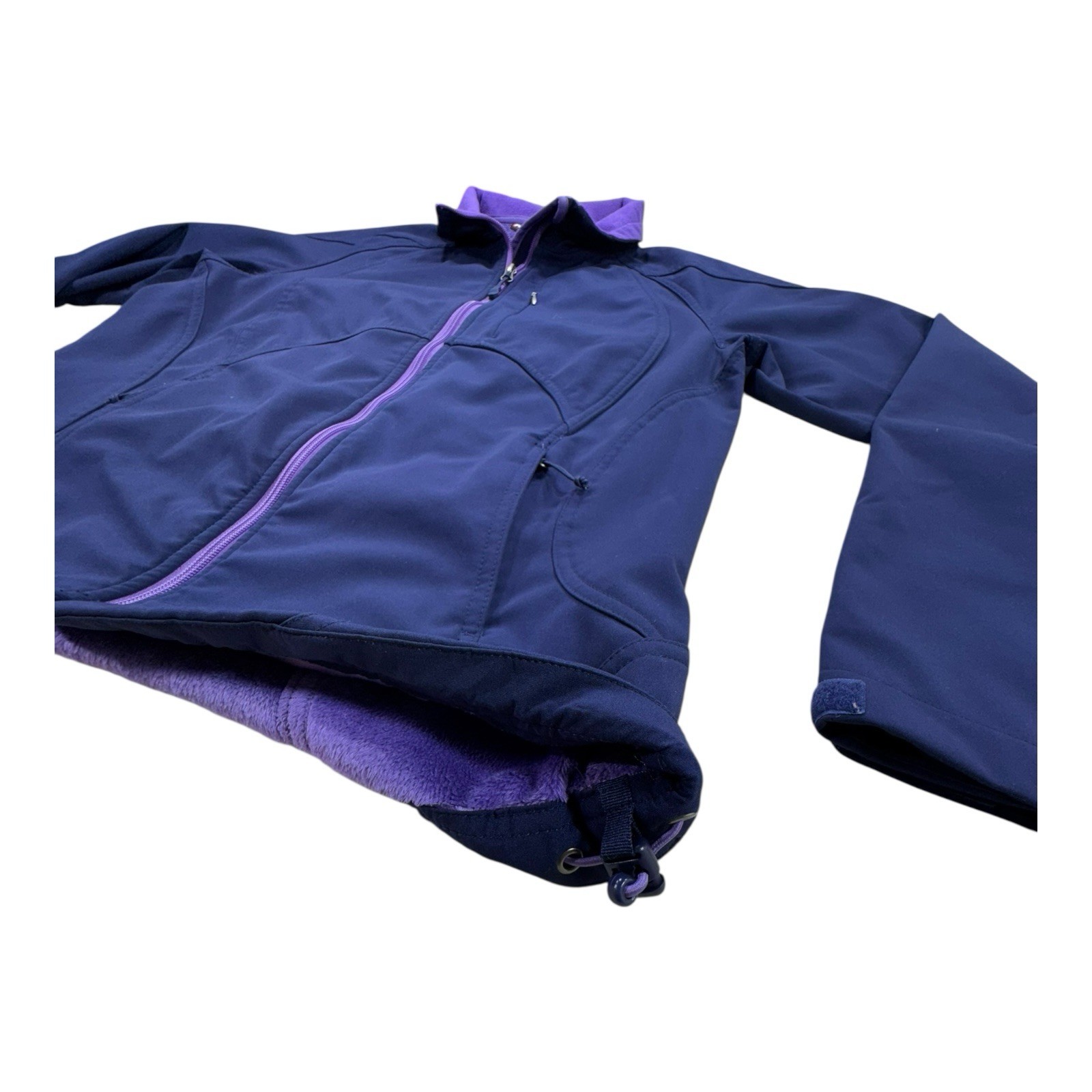 Double Diamond Softshell Fleece Jacket Purple Nav… - image 6
