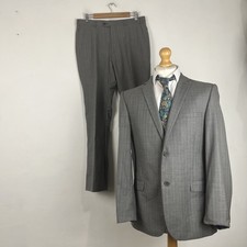 Ted Baker 2 Piece Suit Men's 40R Light Grey Pinstripe 34W 32L Trousers Endurance