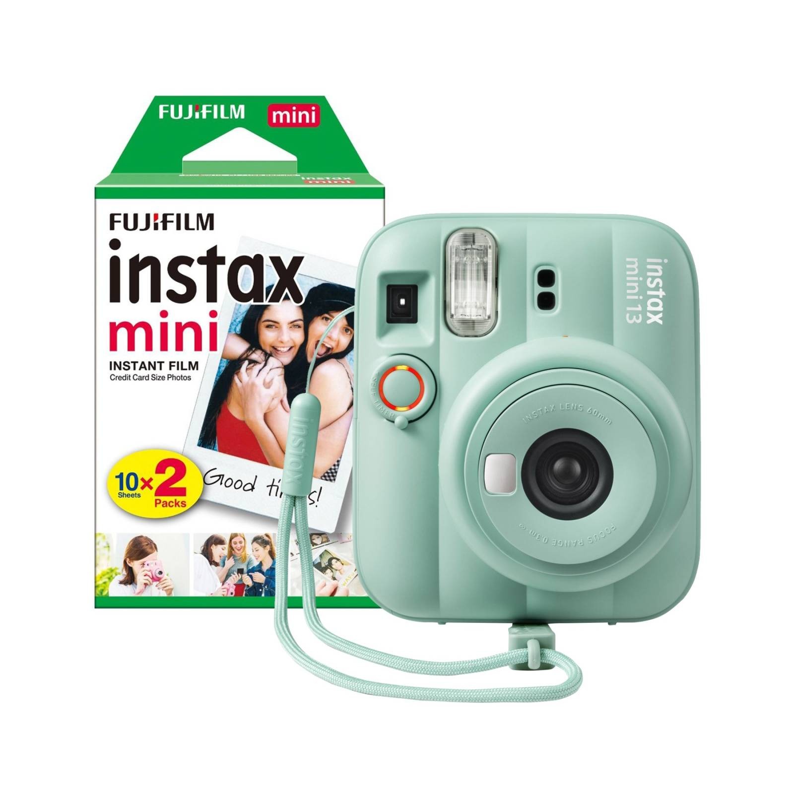 Fujifilm Instax Mini 13 Instant Camera Lagoon Green Camera + 20 Shot Pack (16963