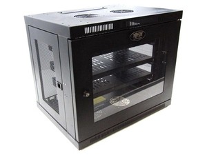 Tripp-Lite SRW9UG 9U Wall Mount Rack Enclosure w/ Front Door & 3x Shelves