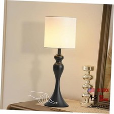 Table Lamp for Bedroom, Cordless Bedside Lamps for Living Room, Matte Black