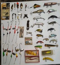 New & Used Vintage Fishing lures Lot of 46
