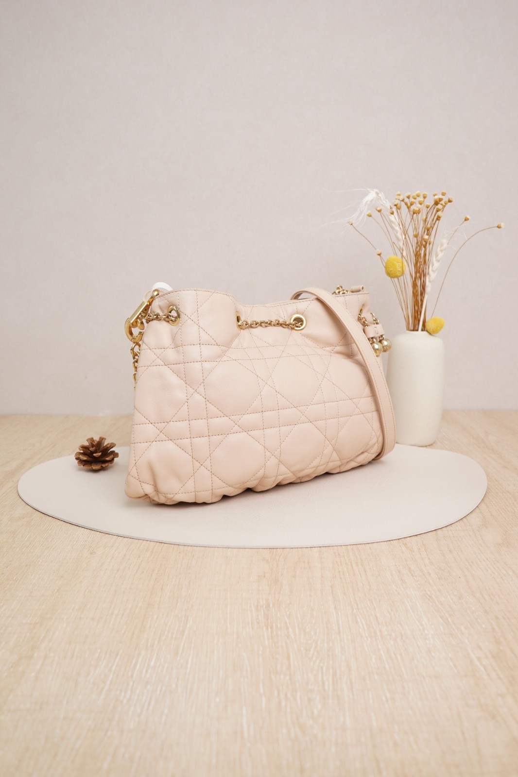 Dior Ammi Lucky Bag Cloud Bag Medium Nude Lambskin thumbnail 7