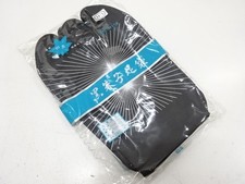 7663193: JAPANESE KIMONO / UNUSED BLACK TABI SOCKS 24.5 cm / 4 clasps / COTTON