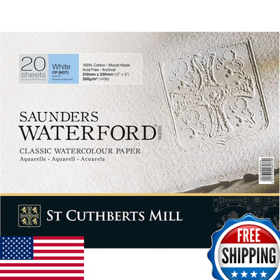 St. Cuthberts Saunders Waterford White CP Block 310x230mm Watercolor Paper
