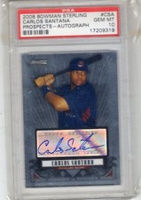 Carlos Santana 2008 Bowman Sterling CSA Gem Mint 10 AUTOGRAPH