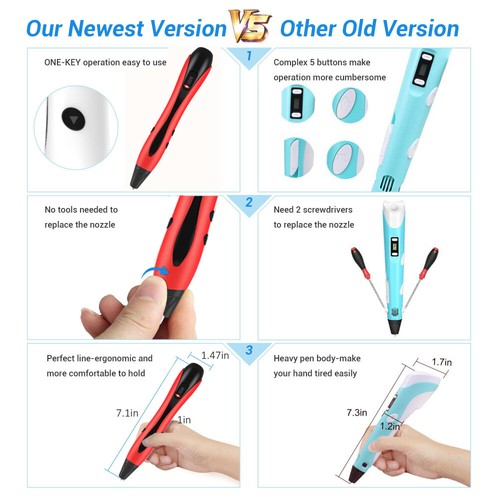 Pen DIY für Kinder Druckstift DIY Stereoskopischer Druckstift Zeichenwerkzeuge - Afbeelding 16 van 33