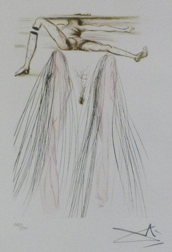 Salvador Dali Tristan & Isolde Géant Beliagog Signée Main Numéroté Lithographie