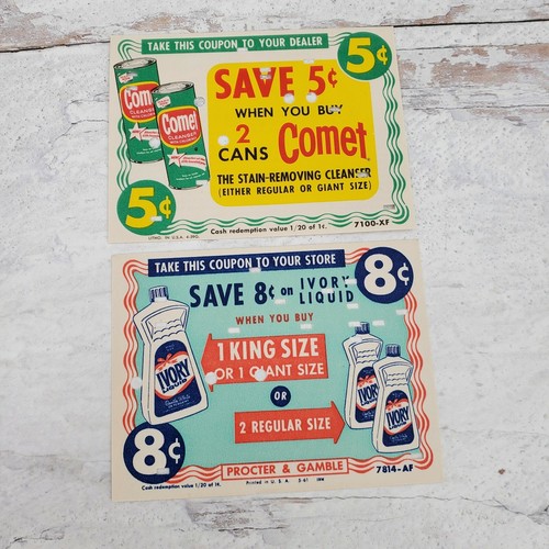 Vintage 1950s Coupons Dove, Handy Andy, Comet, Ivory, Lux, Advertising - Picture 4 of 7