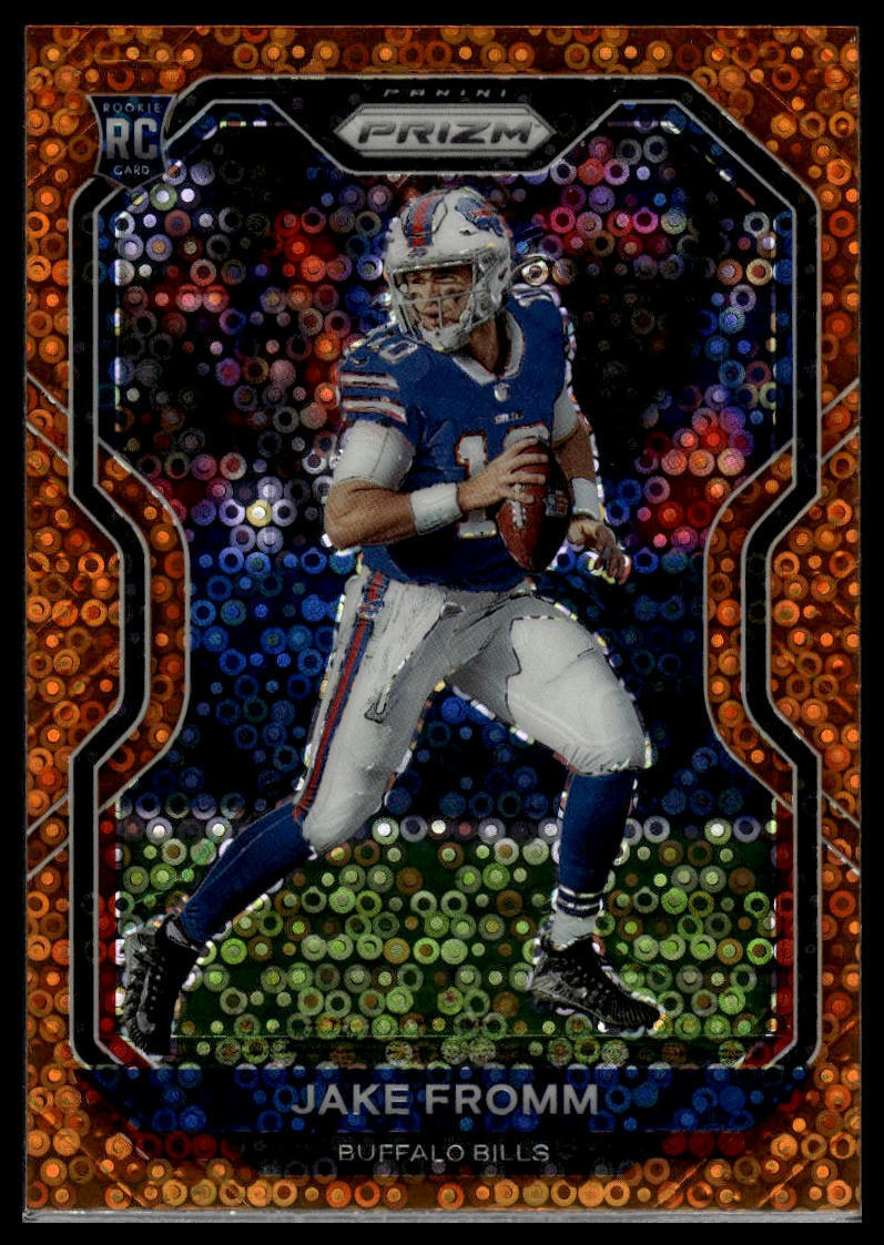 2020 Panini Prizm #310 Jake Fromm Orange Disco Prizm Rookie